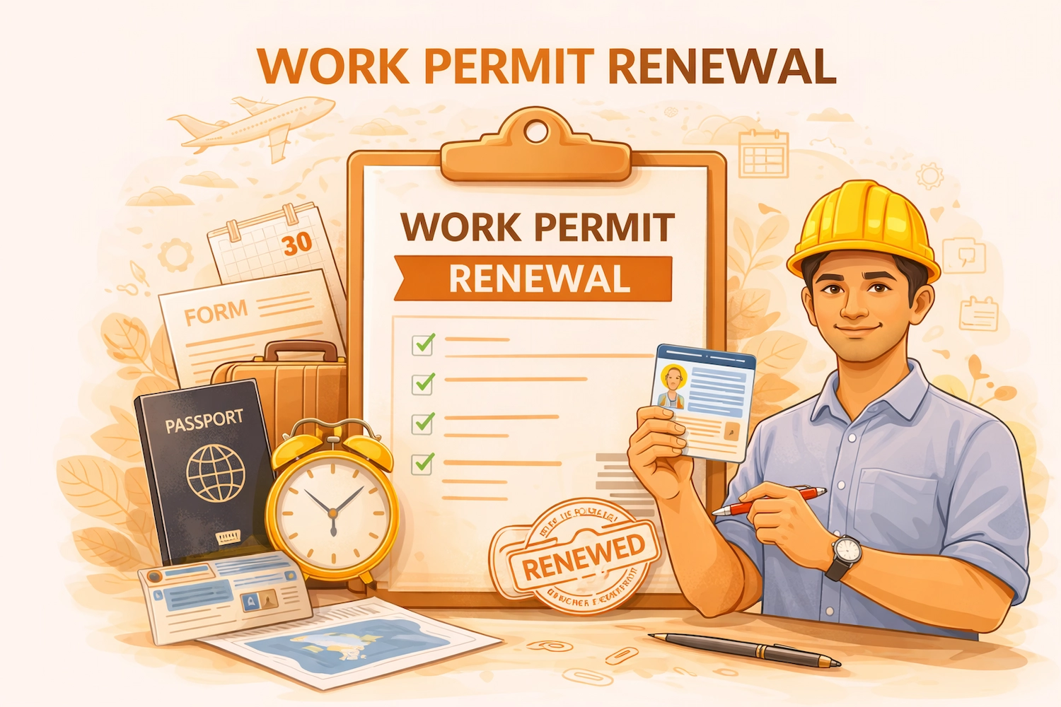 ต่ออายุ work permit